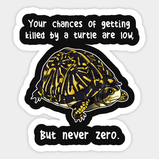 Box Turtle Never Zero Sticker by Psitta
